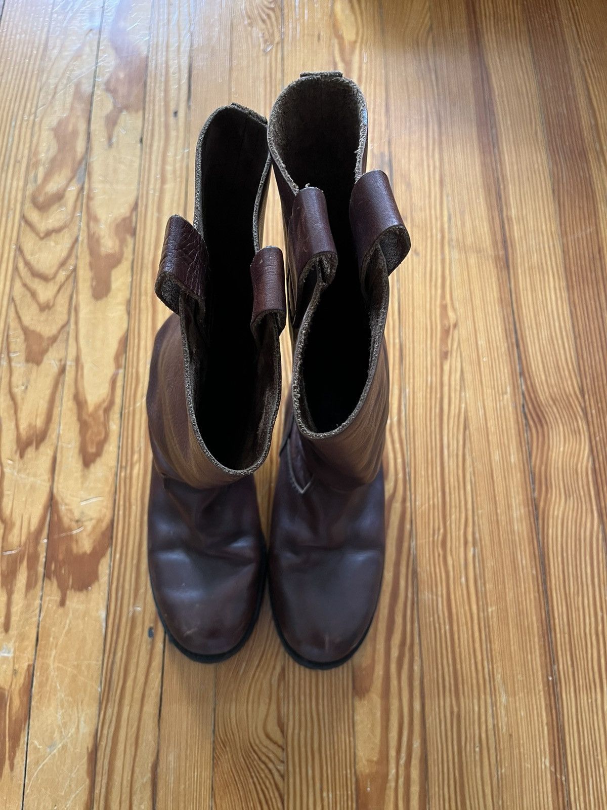 Junya Watanabe Junya Watanabe Distressed Engineer Pull Boots Brown Size US 9 / EU 42 - 4 Thumbnail