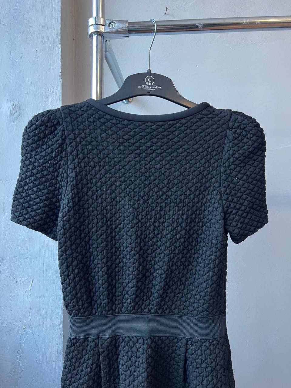 Sandro SANDRO PARIS QUILTED BLACK SOLID CASUAL DRESS WOMEN SIZE 1 Size XS / US 0-2 / IT 36-38 - 10 Thumbnail