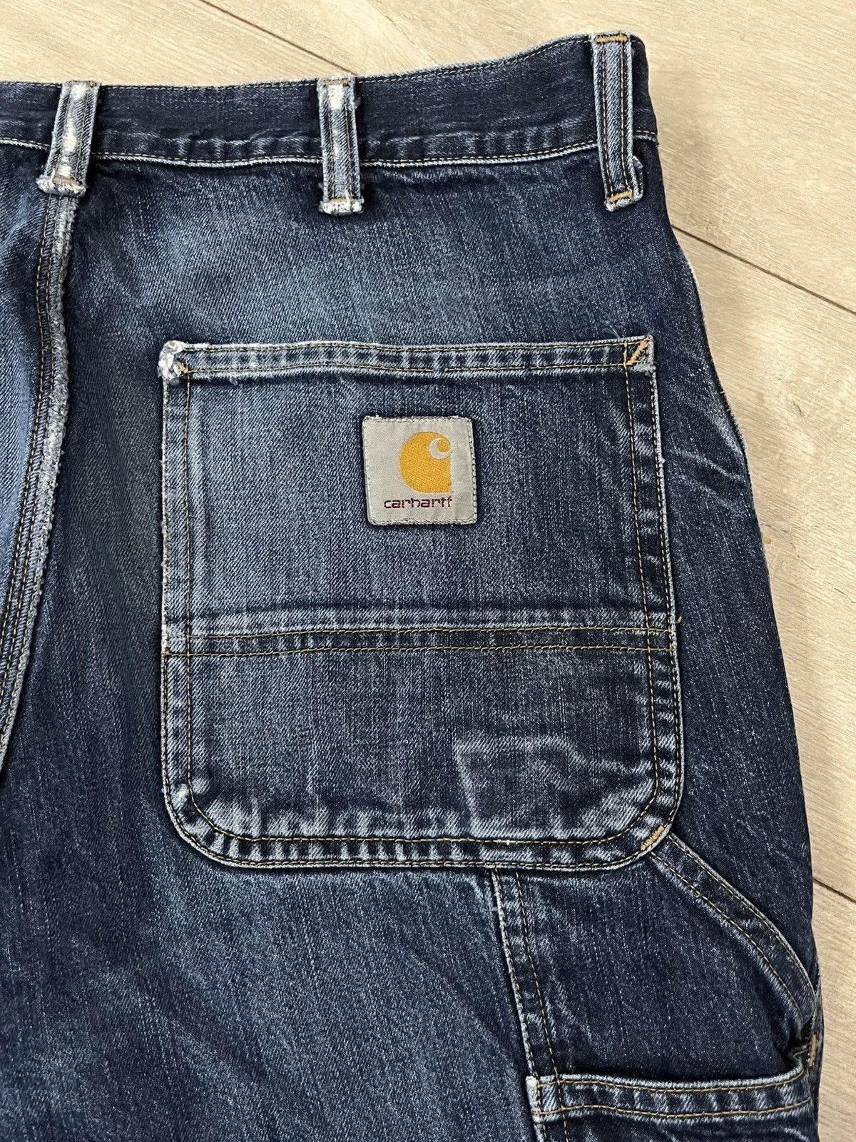 Carhartt 🔥90's Carhartt Double Knee Faded Y2k Carpenters Work Jeans Size US 32 / EU 48 - 10 Thumbnail