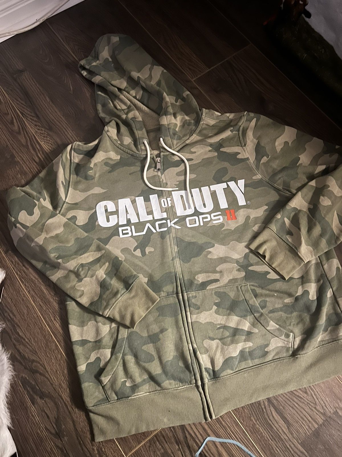 Call of Duty Black Ops 2 Camo Zip Up Hoodie Sweatshirt