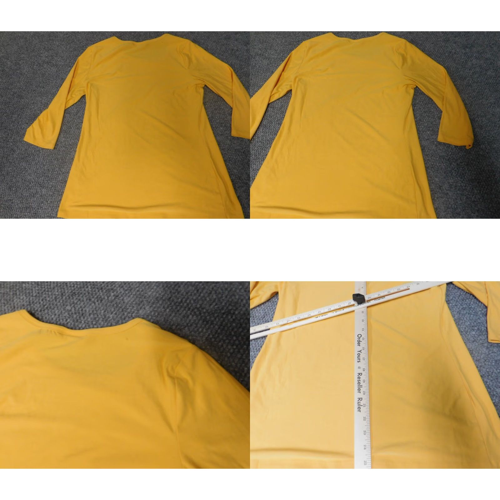 Vintage Bobbie Brooks Blouse Womens M Yellow Casual Crew Neck Pullover Stretch Regular Size M / US 6-8 / IT 42-44 - 8 Thumbnail