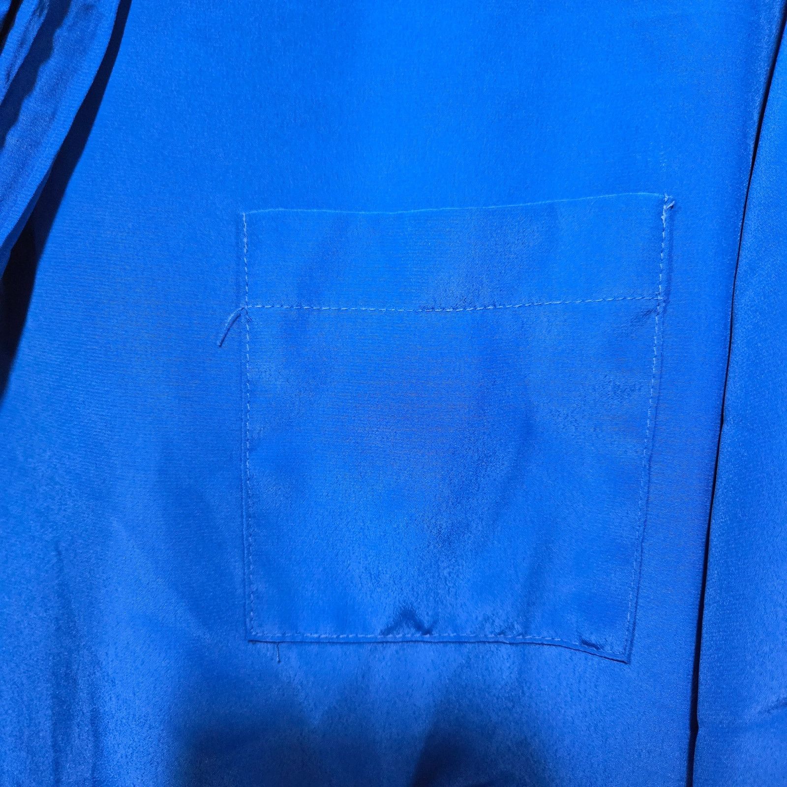 Vintage 70s Blue Short Sleeve Top Midi Skirt Scarf 3 Piece Set XL Size XL / US 12-14 / IT 48-50 - 4 Thumbnail