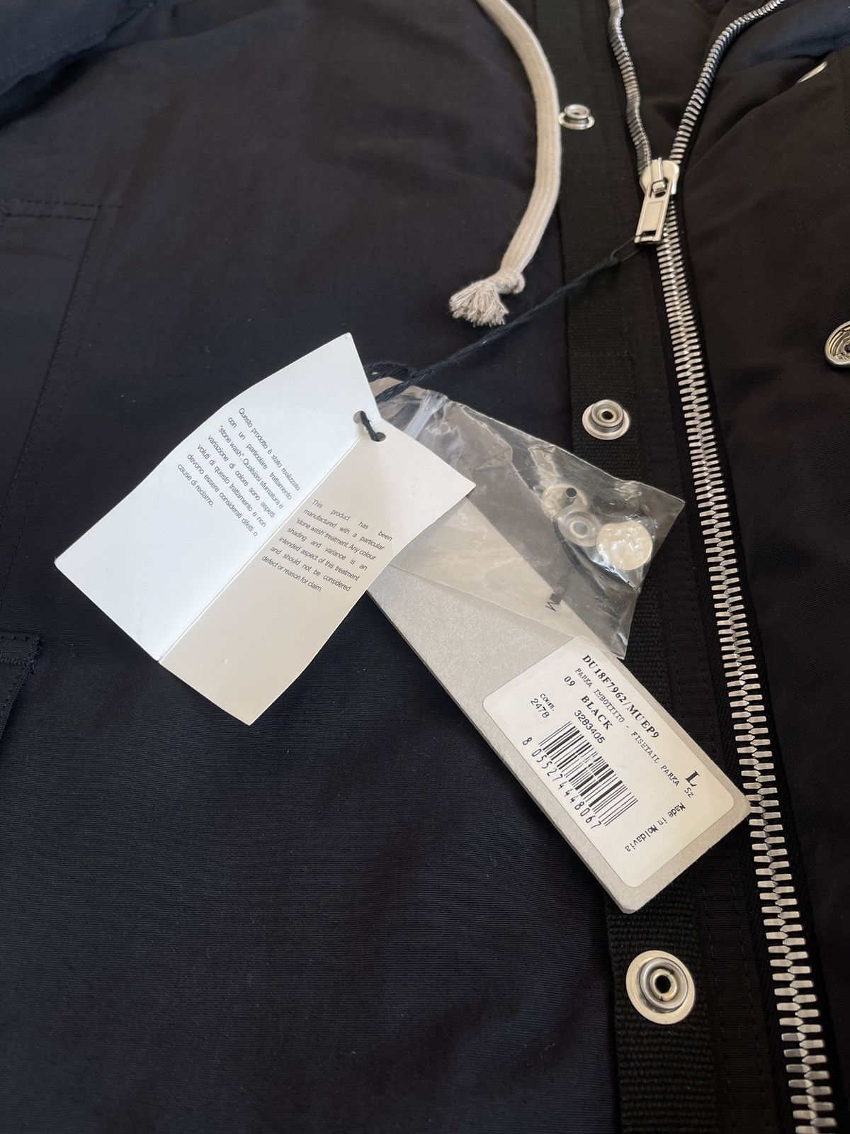 Rick Owens Drkshdw FW2018 Graphic Padded Fishtail Parka Jacket Size US L / EU 52-54 / 3 - 6 Thumbnail