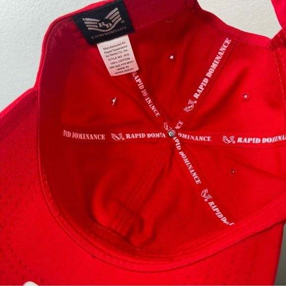 Designer NWT RAPID DOMINANCE USA FLAG RED DAD HAT Size ONE SIZE - 8 Thumbnail