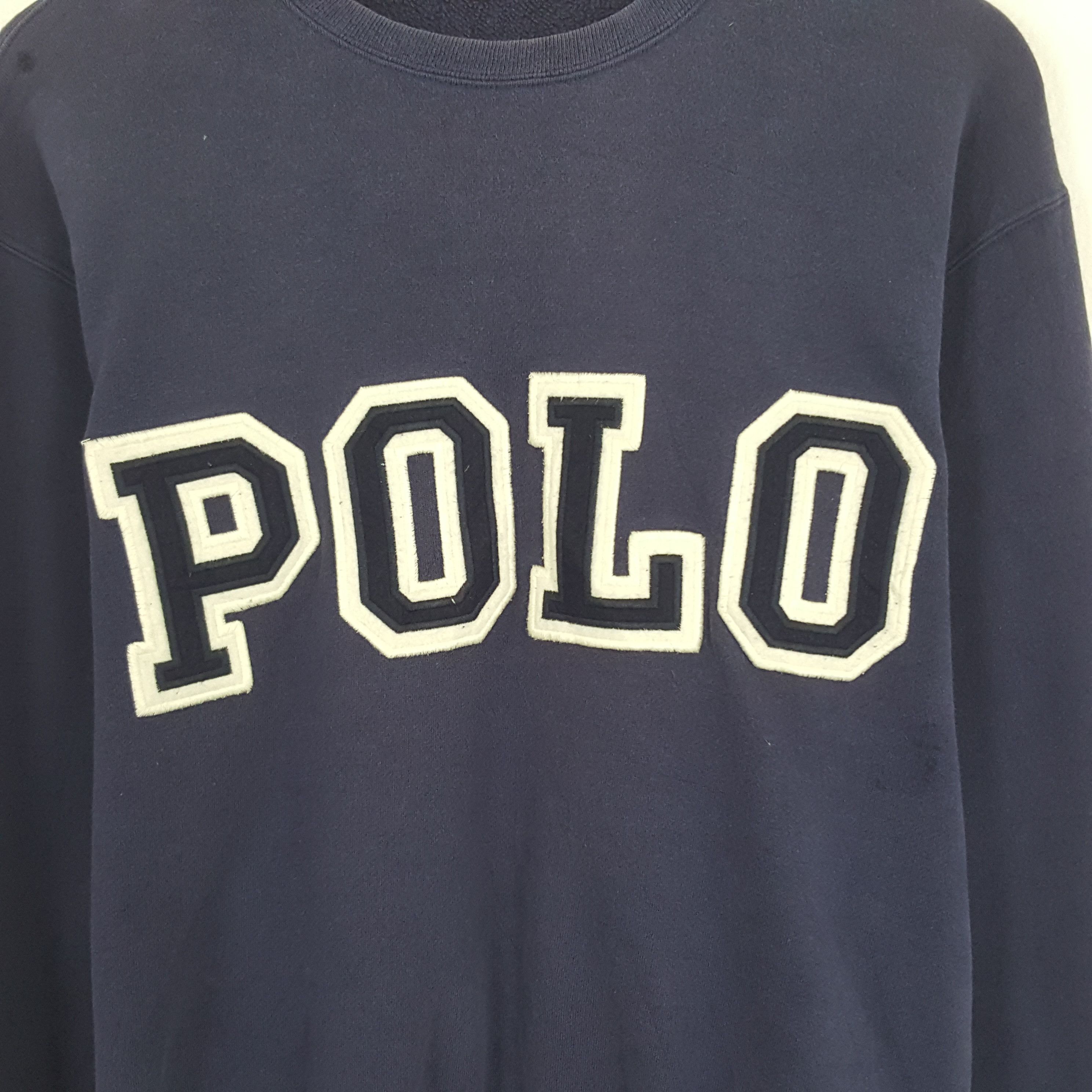 Polo Ralph Lauren × Vintage Vintage Polo Ralph Lauren Big POLO Winter Sweatshirt Size US M / EU 48-50 / 2 - 2 Thumbnail
