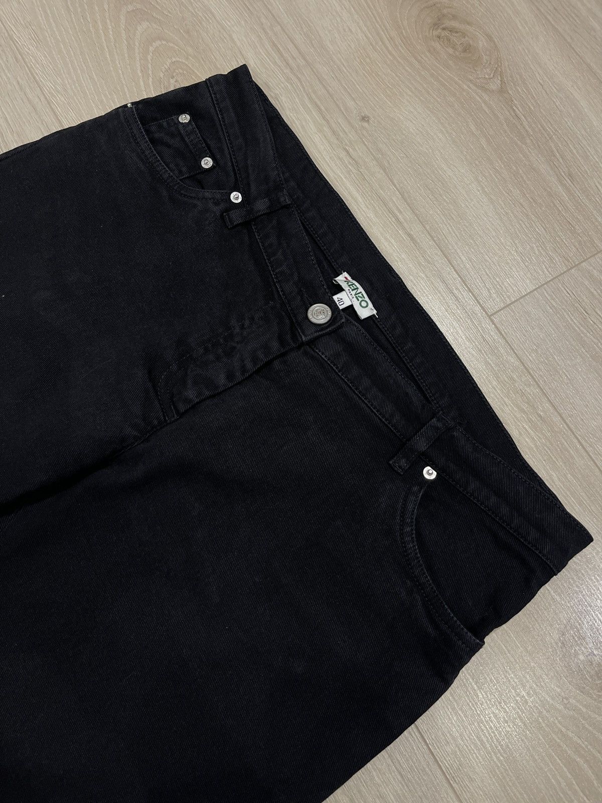 Kenzo Kenzo black jeans denim woman pants EU40 US34 inches Size 34" / US 12 / IT 48 - 2 Thumbnail