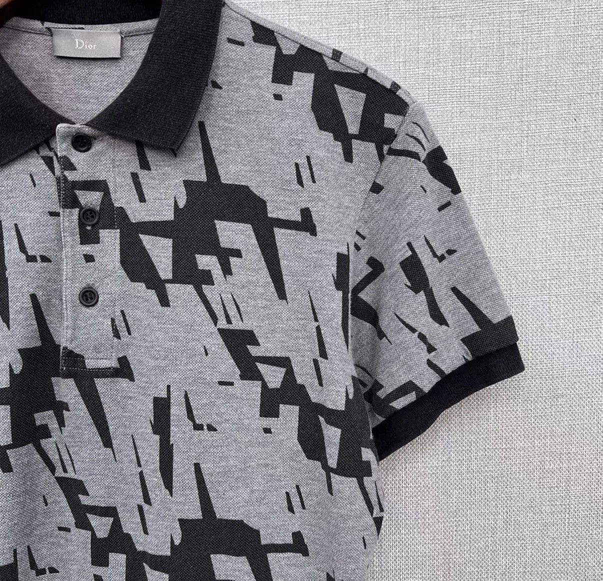 Dior Dior Geometric Pattern Polo Shirt Size US S / EU 44-46 / 1 - 3 Thumbnail