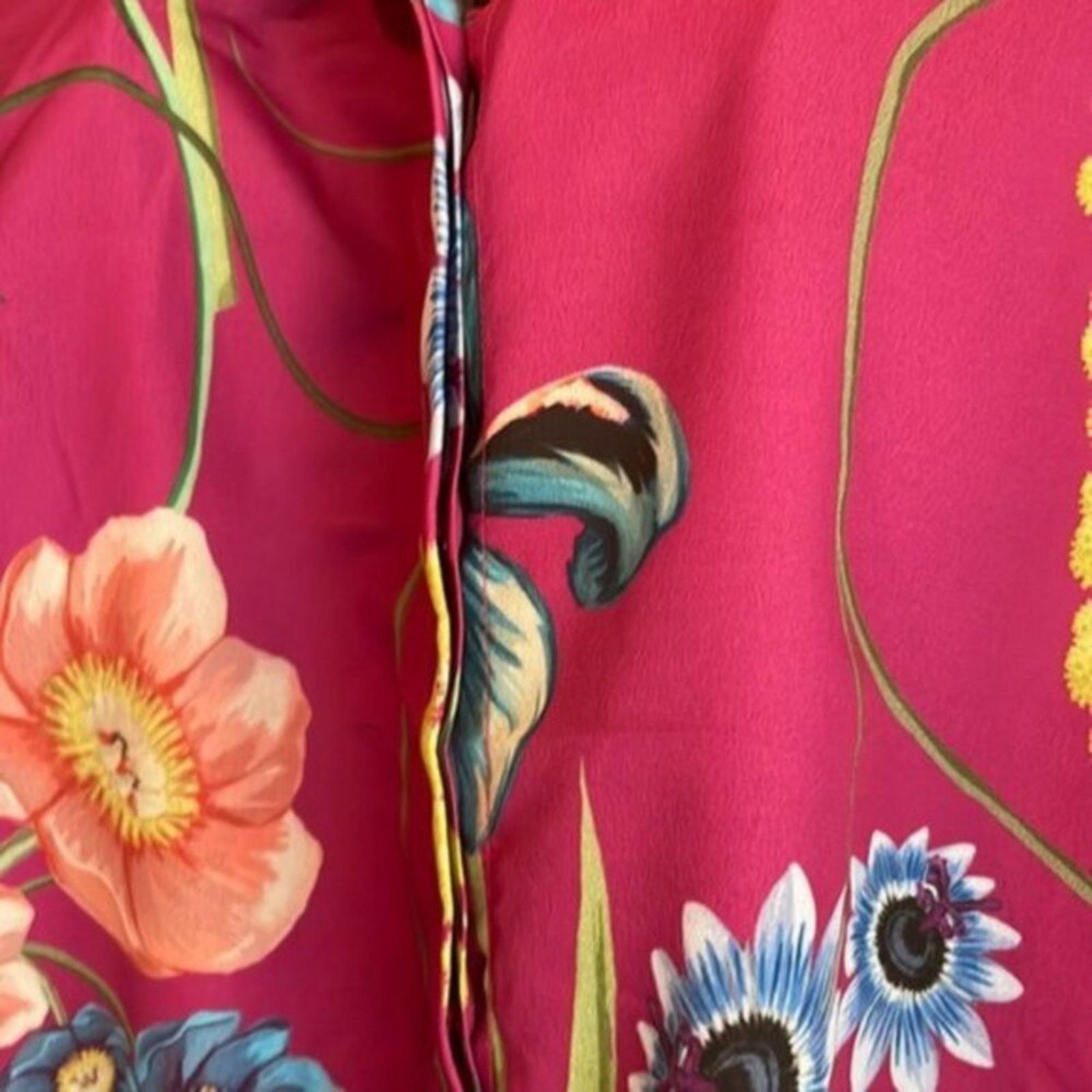 Other Borgo De Nor Floral blouse with ruffle collar Fuchsia size 8 Size M / US 6-8 / IT 42-44 - 9 Thumbnail
