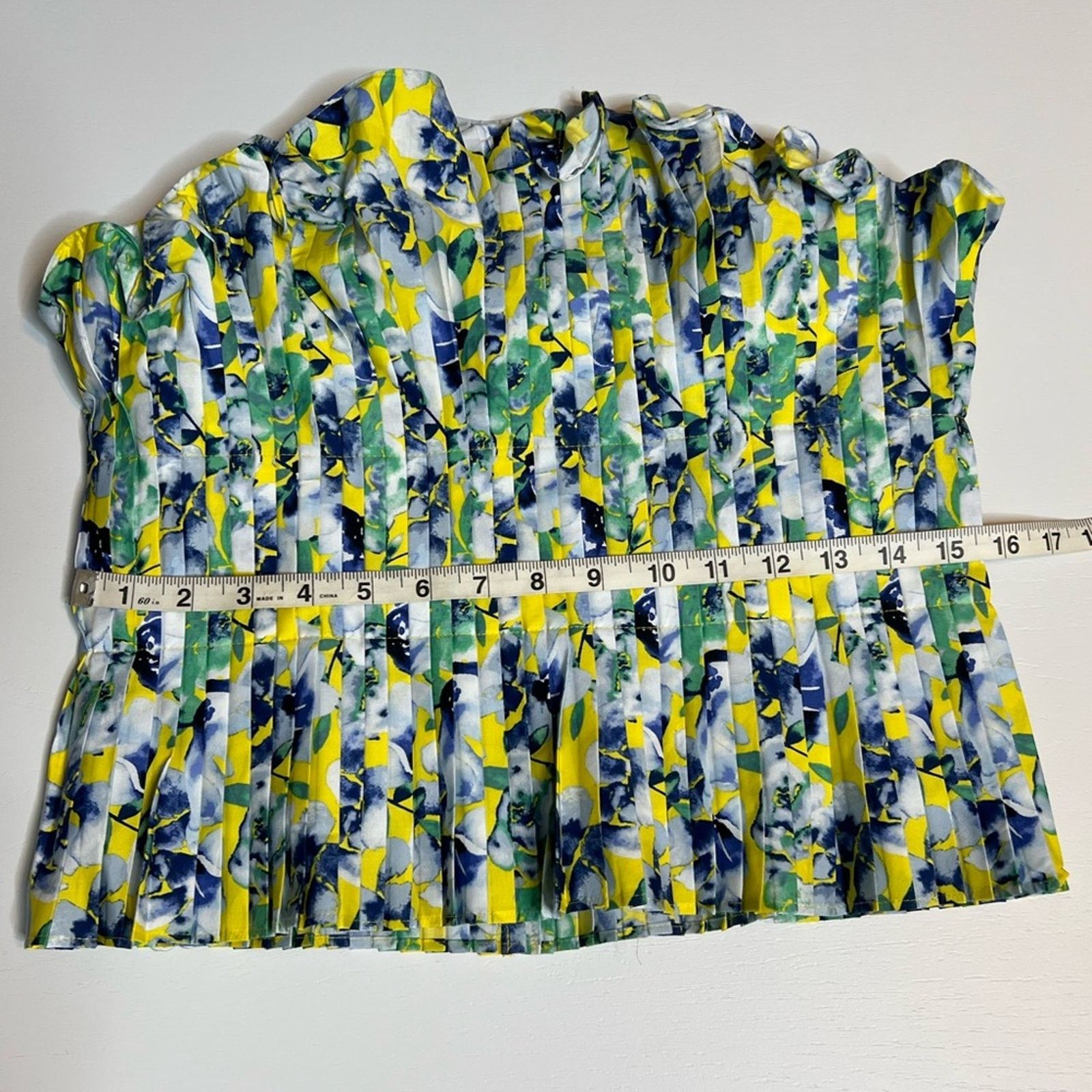 White House Black Market white house black market pleated floral bustier top Size M / US 6-8 / IT 42-44 - 5 Thumbnail