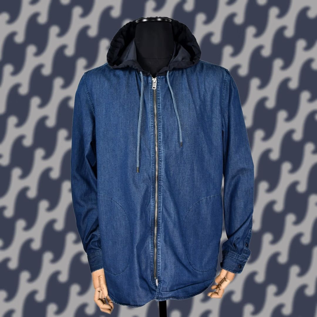 Diesel Diesel Hooded Shirt Jacket Denim Blue 2XL Mens Hoodie Jacket Shirt 2XL Denim Blue Dieselshirt Jacket Mens Size US XXL / EU 58 / 5 - 1 Thumbnail
