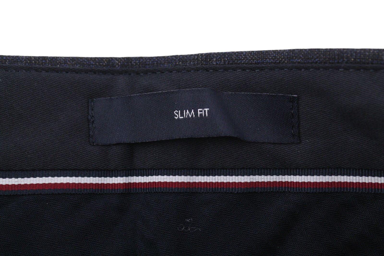 Tommy Hilfiger LARDINI 46 Blue Patterned Wool Cashmere Slim Trousers 85318 Size US 30 / EU 46 - 7 Thumbnail