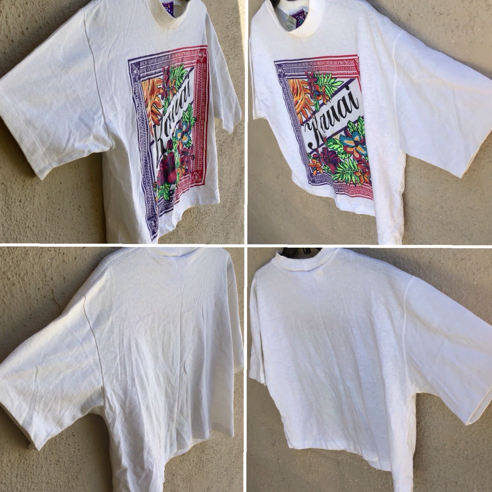 ESPIRIT VINTAGE Pro Spirit Shirt Unisex S Ivory 80s 90s Kauai Crop Top T-Shirt Made In USA Half Shirt Graphic Tee Sportswear/Beach Size US S / EU 44-46 / 1 - 5 Thumbnail