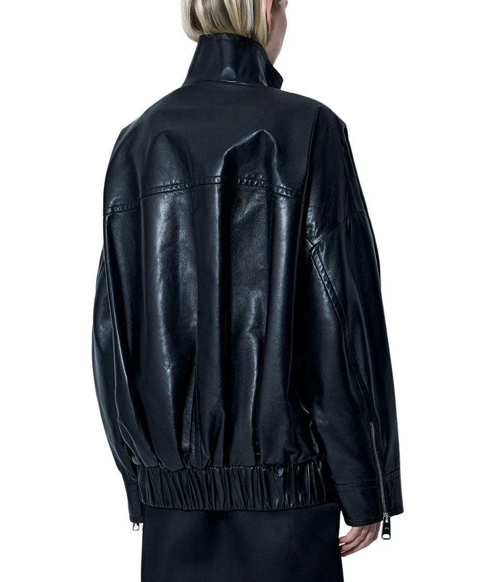 KHAITE KHAITE Ayman Black Leather Jacket New & Authentic Size ONE SIZE - 2 Thumbnail