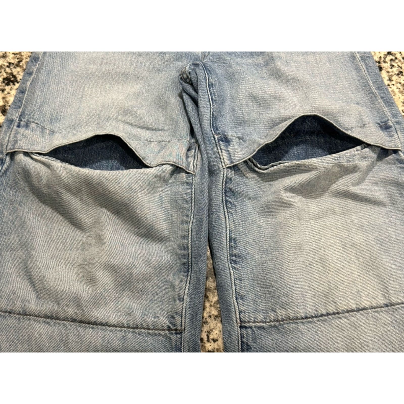 Madewell Madewell Jeans Superwide Leg Larkins Wash 100% Cotton Blue Size 26 Size 26" / US 2 / IT 38 - 7 Thumbnail