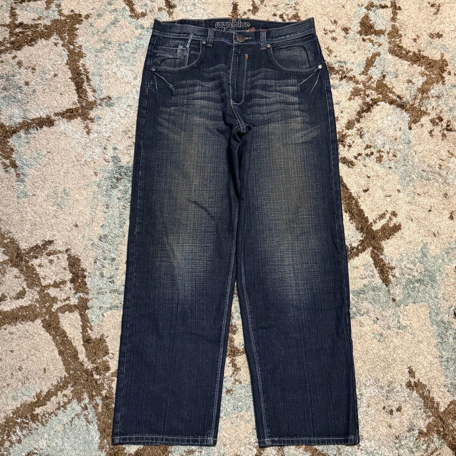 Anchor Blue Vintage Royal Blue Baggy Jeans 36x32 Dark Wash Y2K Wide Leg Size US 36 / EU 52 - 1 Thumbnail