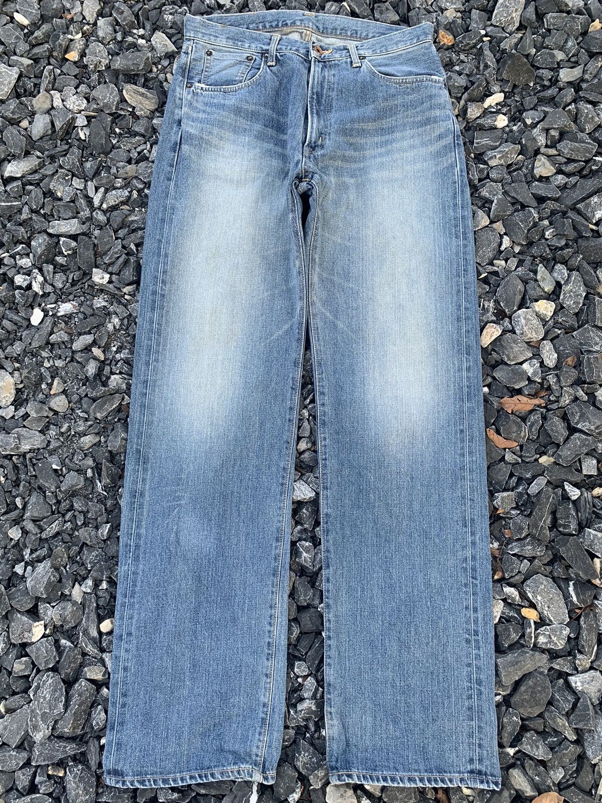 VINTAGE EDWIN SELVEDGE 505 SELVEDGE DISTRESSED DENIM