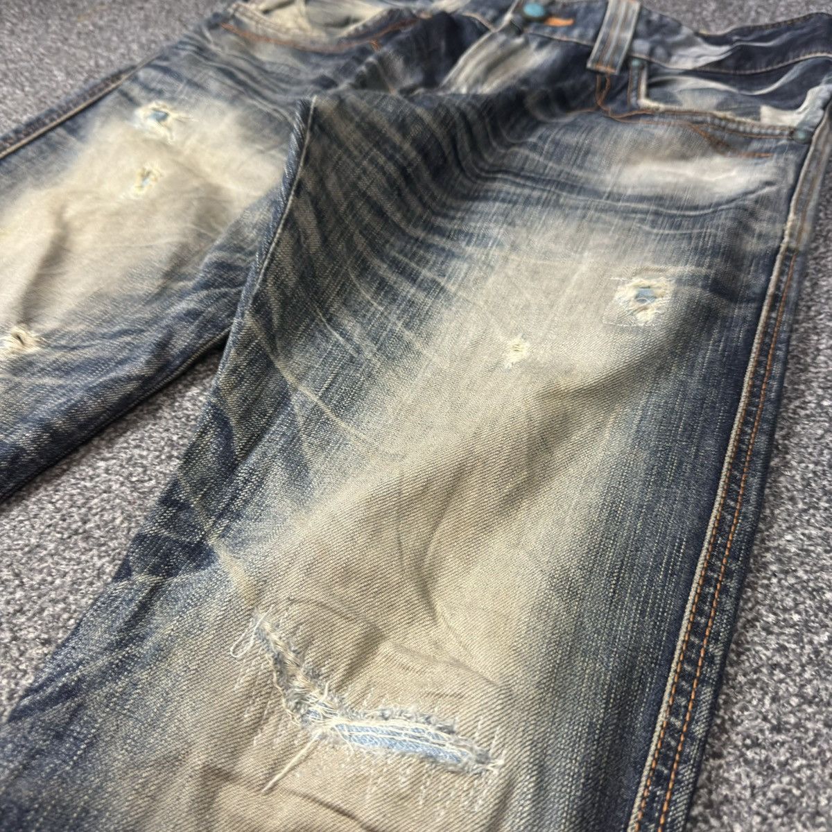 Kapital Vintage Flared Thrashed Edwin Clawmark Jeans Denim Size US 32 / EU 48 - 8 Thumbnail