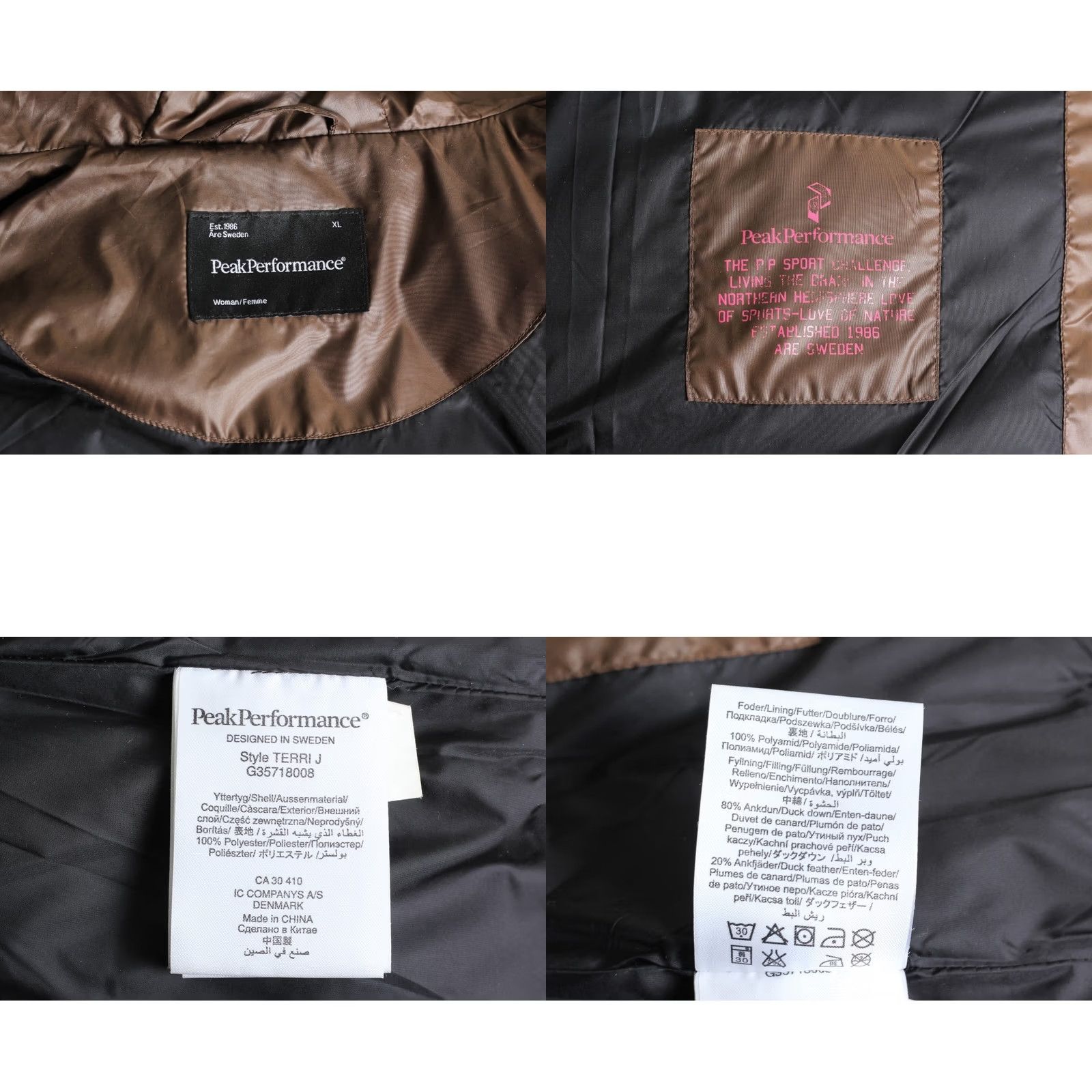 Peak Performance PEAK PERFORMANCE TERRI Hooded Down Puffer Jacket Women Size XL Brown Size XL / US 12-14 / IT 48-50 - 8 Thumbnail