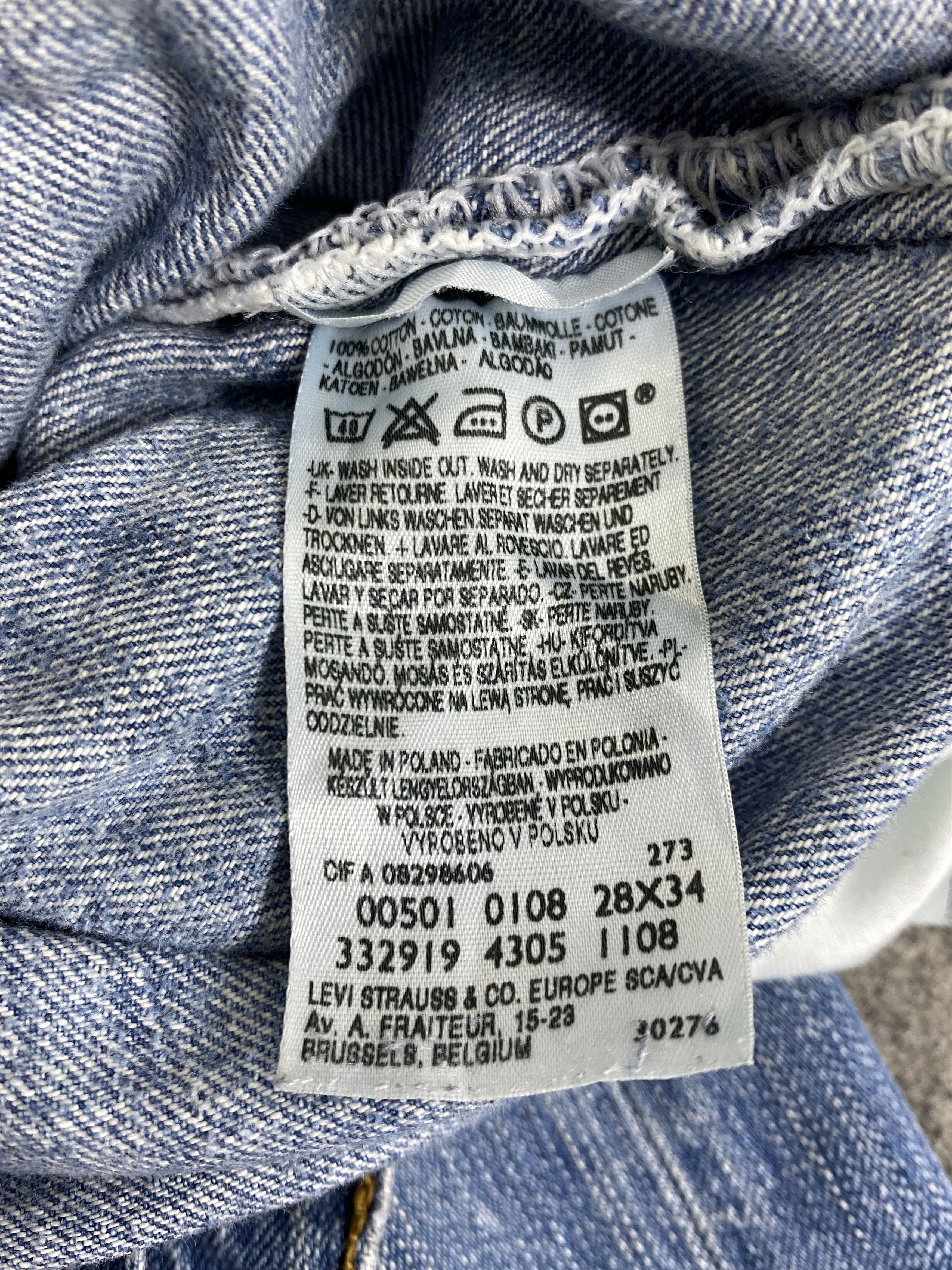 Blue Wash Vintage Levi's 501 Jeans 27x29.5 Denim -JN1104