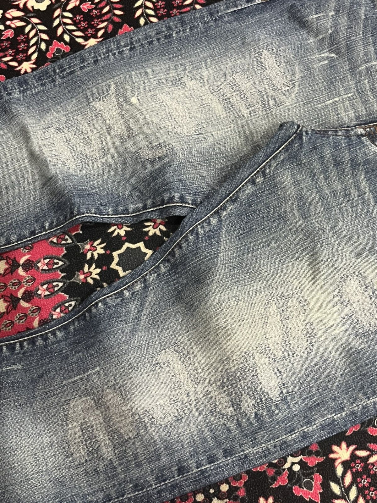 Japanese Brand Vintage Japanese Brand MCD Embroidered Slogan Sashiko Jeans Size US 30 / EU 46 - 15 Thumbnail