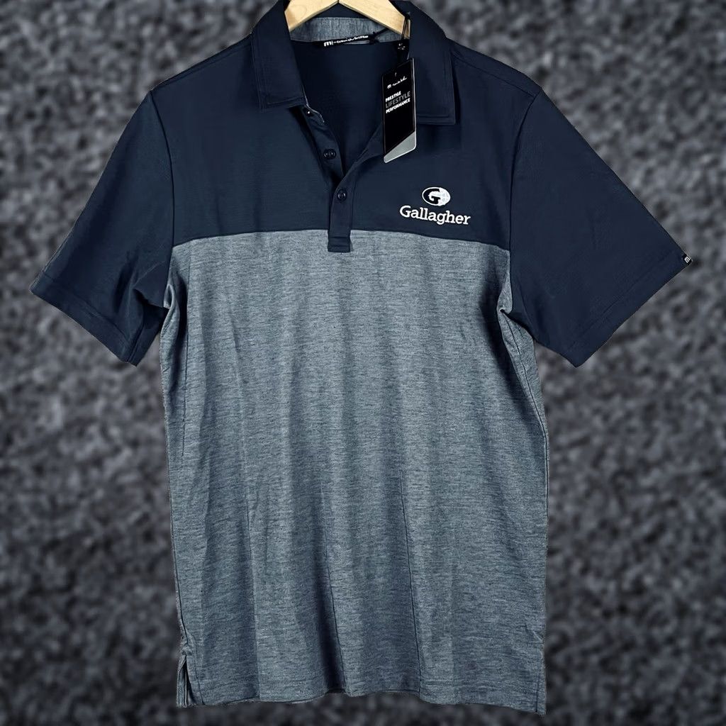 TravisMathew Travis Mathew Polo Shirt Men M Blue Gray Pima Cotton Preppy Golf NWT T740 Size US M / EU 48-50 / 2 - 1 Thumbnail