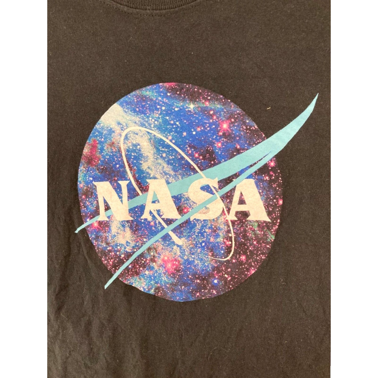 NASA NASA womens TShirt XS Black Cropped Space Shirt Womens XS Black NASA Space Cropped Graphic Print Crew Neck Short Sleeve Shirt 90s? Size XS / US 0-2 / IT 36-38 - 4 Thumbnail