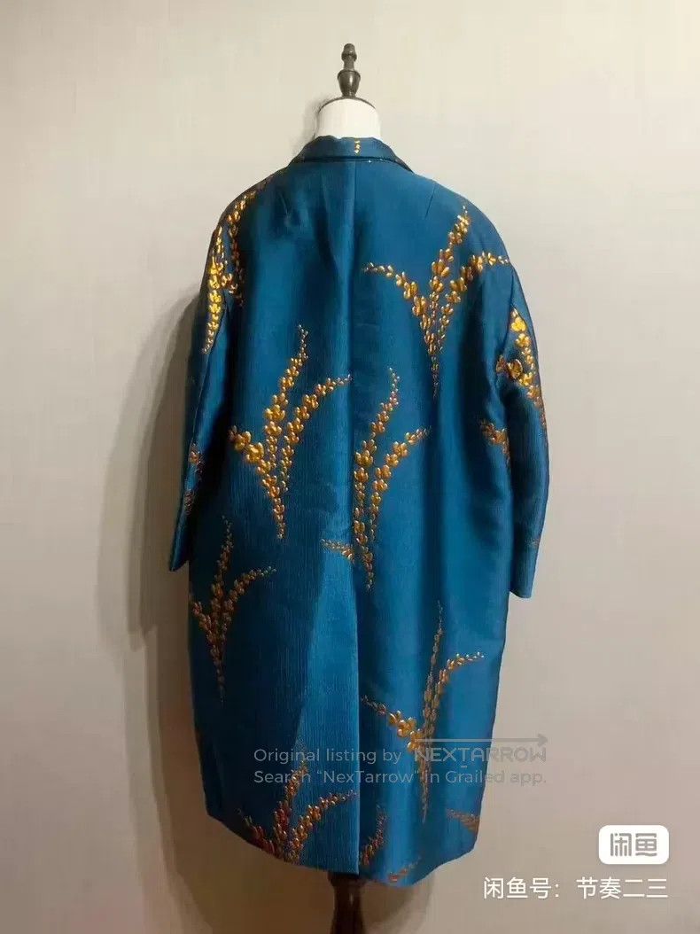 Dries Van Noten Dries Van Noten Runway-Exclusive Wheat Ear Embroidered Tre Size S / US 4 / IT 40 - 5 Thumbnail