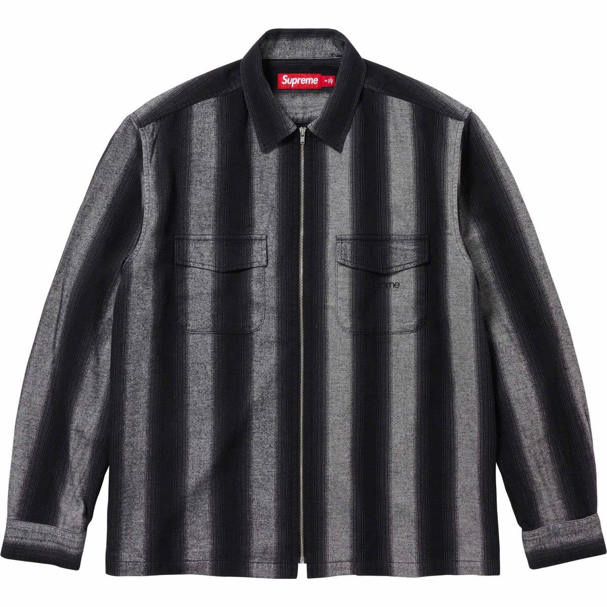 Supreme Thermal Zip Up Flannel Shirt Supreme Stripe Flannel Zip Up