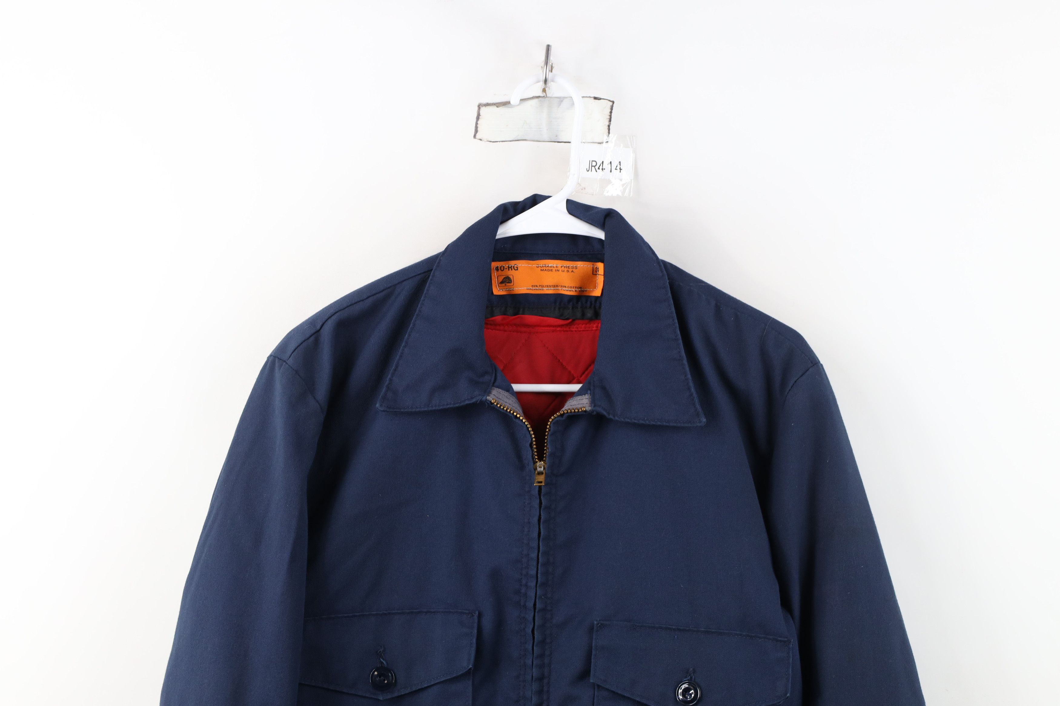 Vintage Vintage 60s 70s Workwear Mechanic Bomber Jacket Blue USA Size US XXL / EU 58 / 5 - 2 Thumbnail