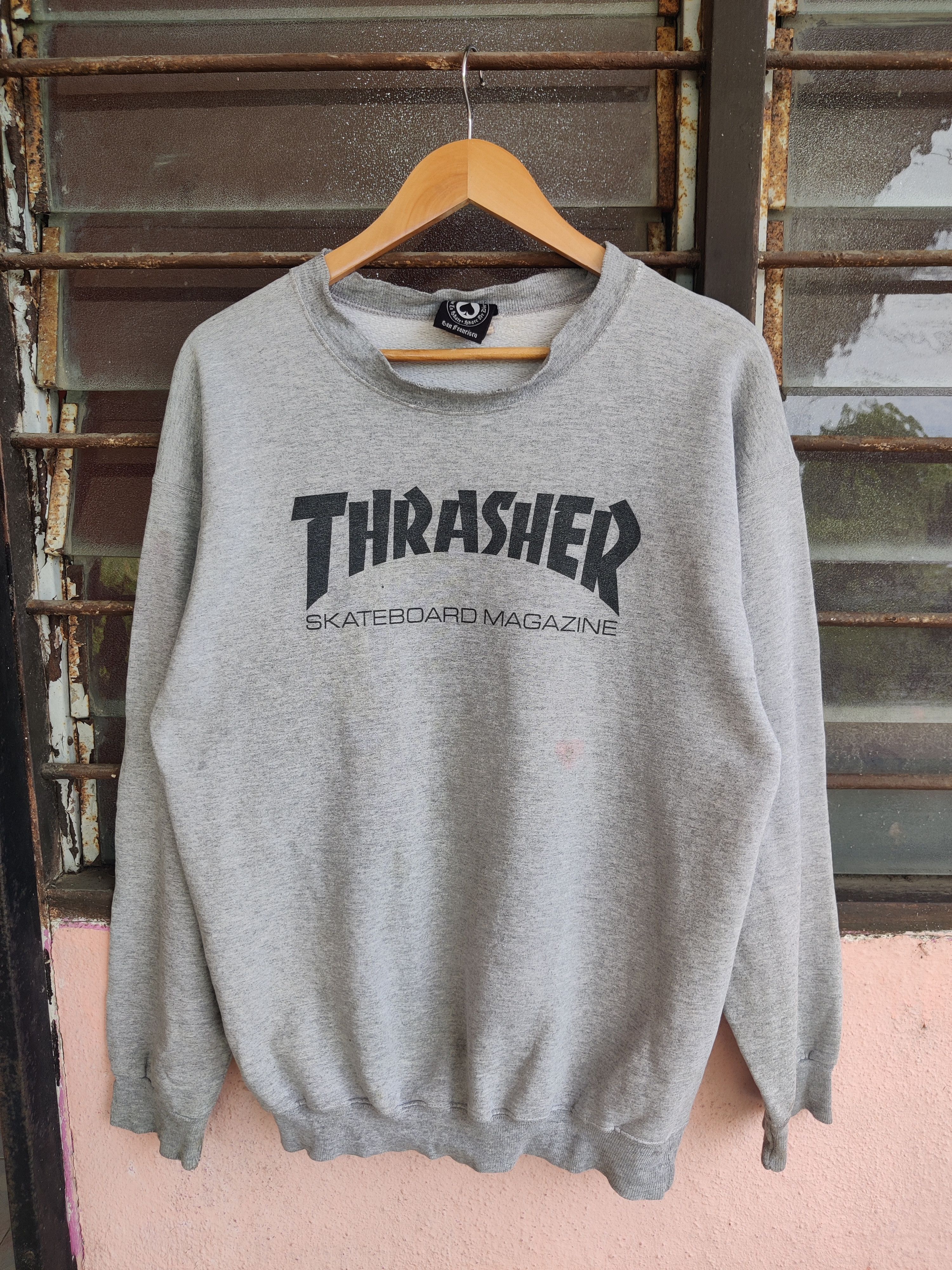 Thrasher Vintage Distressed Thrasher Skate Crewneck Sweatshirt Size US M / EU 48-50 / 2 - 2 Thumbnail