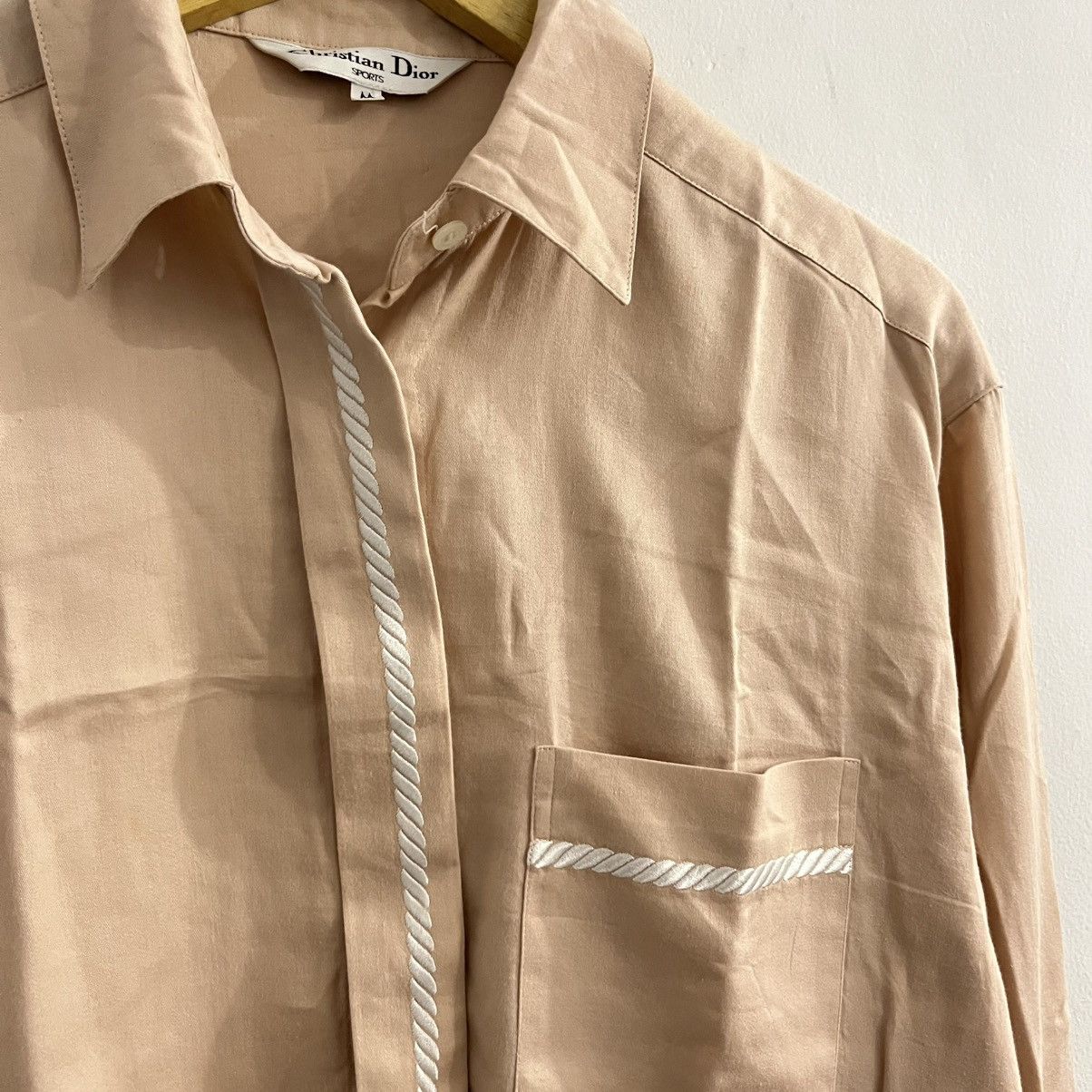 Dior Christian Dior Peach Left Button Shirt Size US M / EU 48-50 / 2 - 5 Thumbnail
