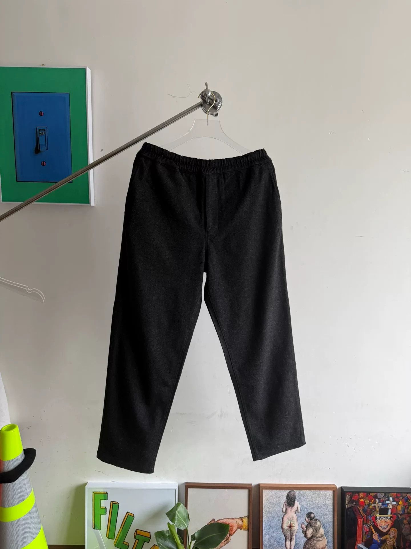 Acne Studios Acne Studios Dark Wool Trousers Size US 30 / EU 46 - 1 Thumbnail