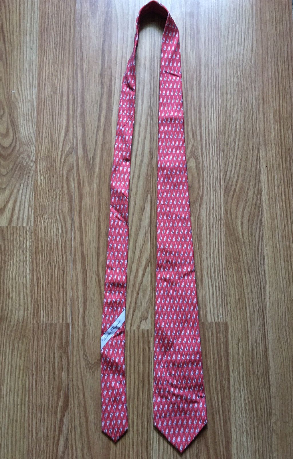 Salvatore Ferragamo Salvatore Ferragamo Ships Design Silk Mens Tie Size ONE SIZE - 9 Thumbnail