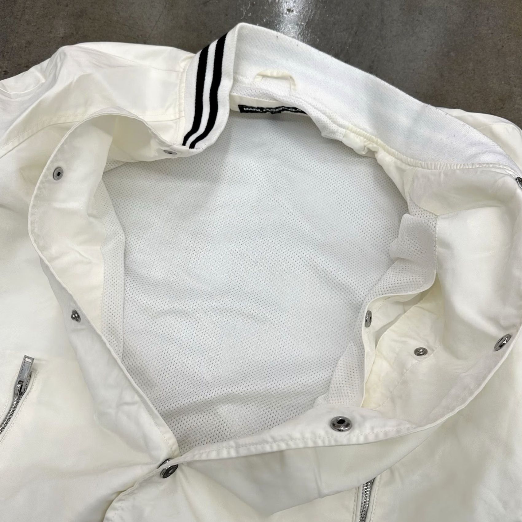 Karl Lagerfeld VINTAGE Karl Lagerfeld Paris Bomber Jacket Women’s White Black Large Size L / US 10 / IT 46 - 5 Thumbnail