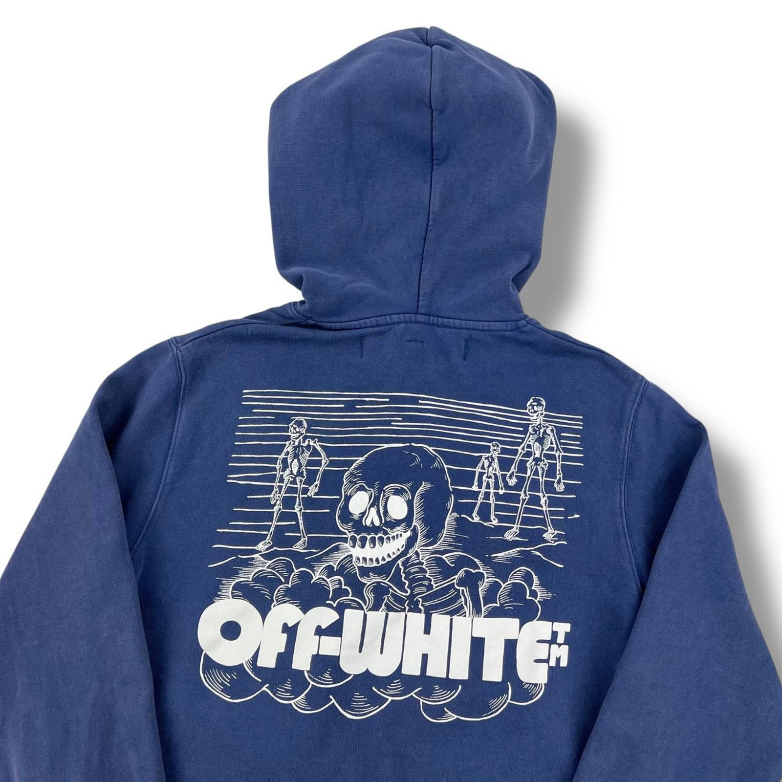 Off-White Skeletons Blue Hoodie