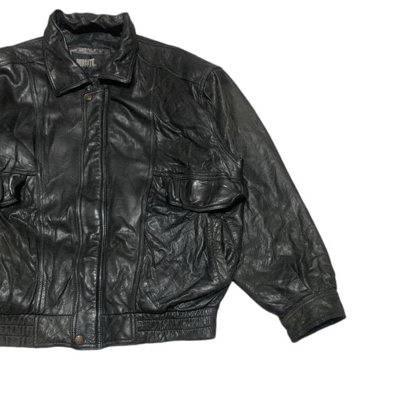 Japanese Brand Vintage Japanese Durante Genuine Bomber Leather Jacket Size US L / EU 52-54 / 3 - 3 Thumbnail