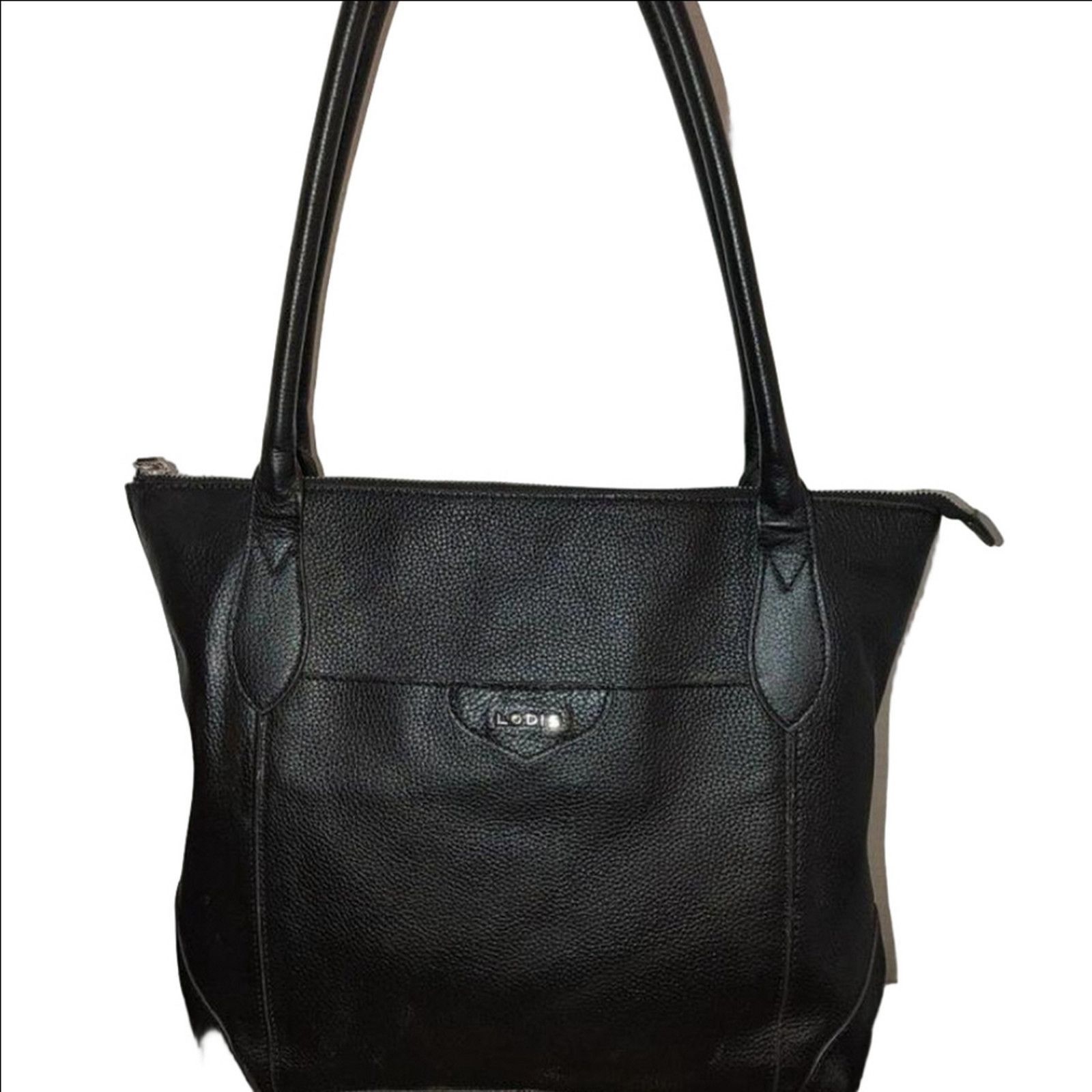 LODING Stylish LODIS Sierra Black Leather Tote Bag Size ONE SIZE - 1 Thumbnail