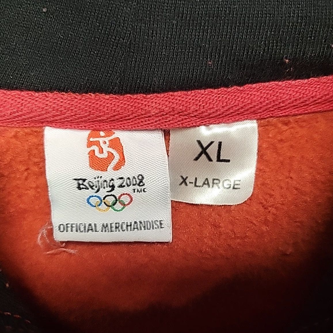 Vintage VINTAGE Beijing 2008 Olympic Hoodie Sweatshirt Mens XL Red Embroidered Pullover Fleece Size US XL / EU 56 / 4 - 3 Thumbnail