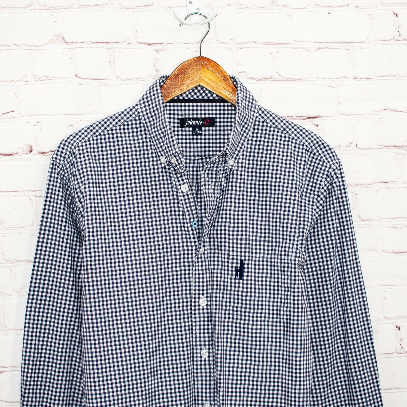 johnnie-O Johnnie-O Button Down Shirt Blue Gingham Check Cotton Size US M / EU 48-50 / 2 - 6 Thumbnail