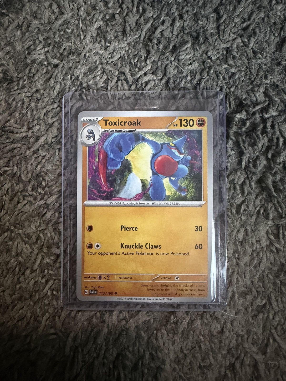 Pokemon 2023 Pokémon Toxicroak Card Size ONE SIZE - 1 Thumbnail