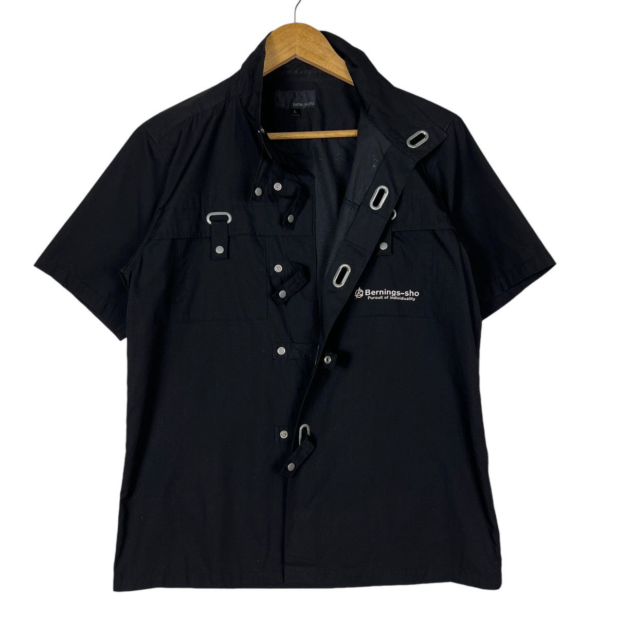 Designer × Japanese Brand × Seditionaries 🔥 BERNING SHO VELCRO SNAP BUTTON SHIRT EMO PUNK STYLE Size US L / EU 52-54 / 3 - 1 Thumbnail