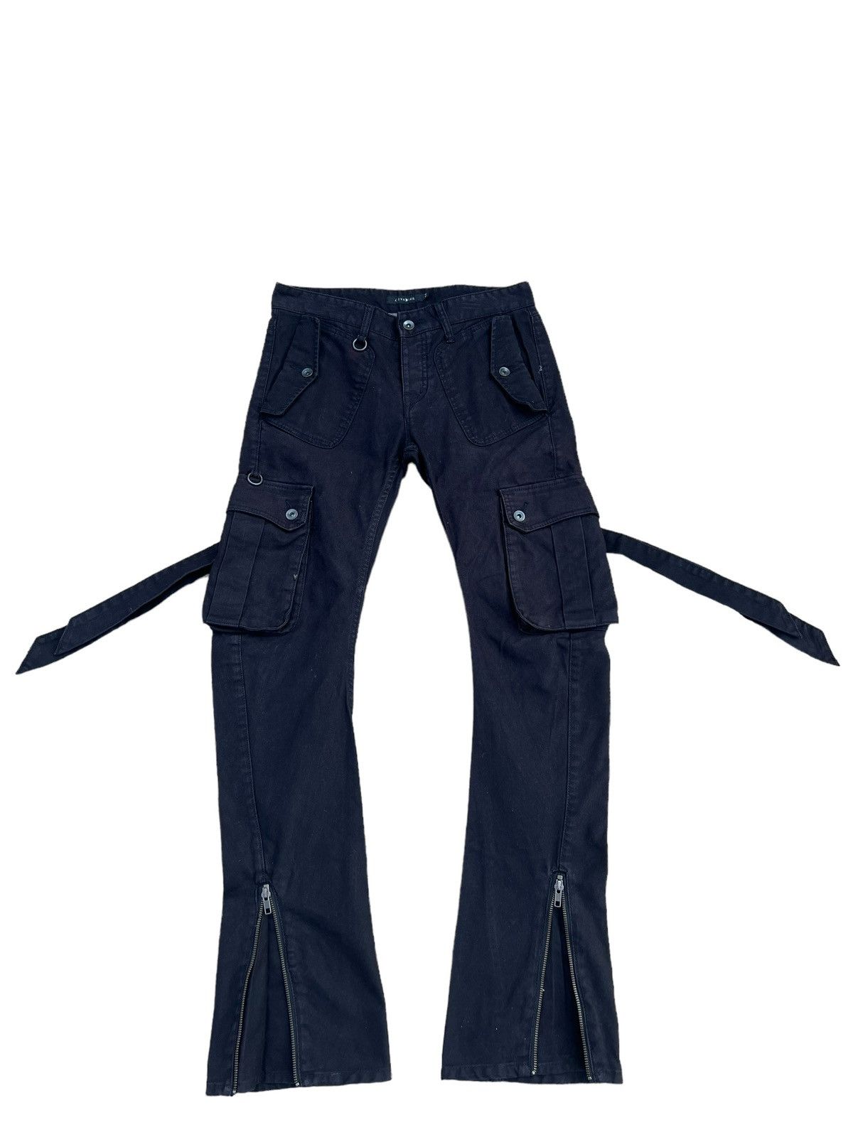 CIVARIZE Civarize Low Rise Black Parachute Tactical Cargo Trouser Size US 29 - 2 Thumbnail