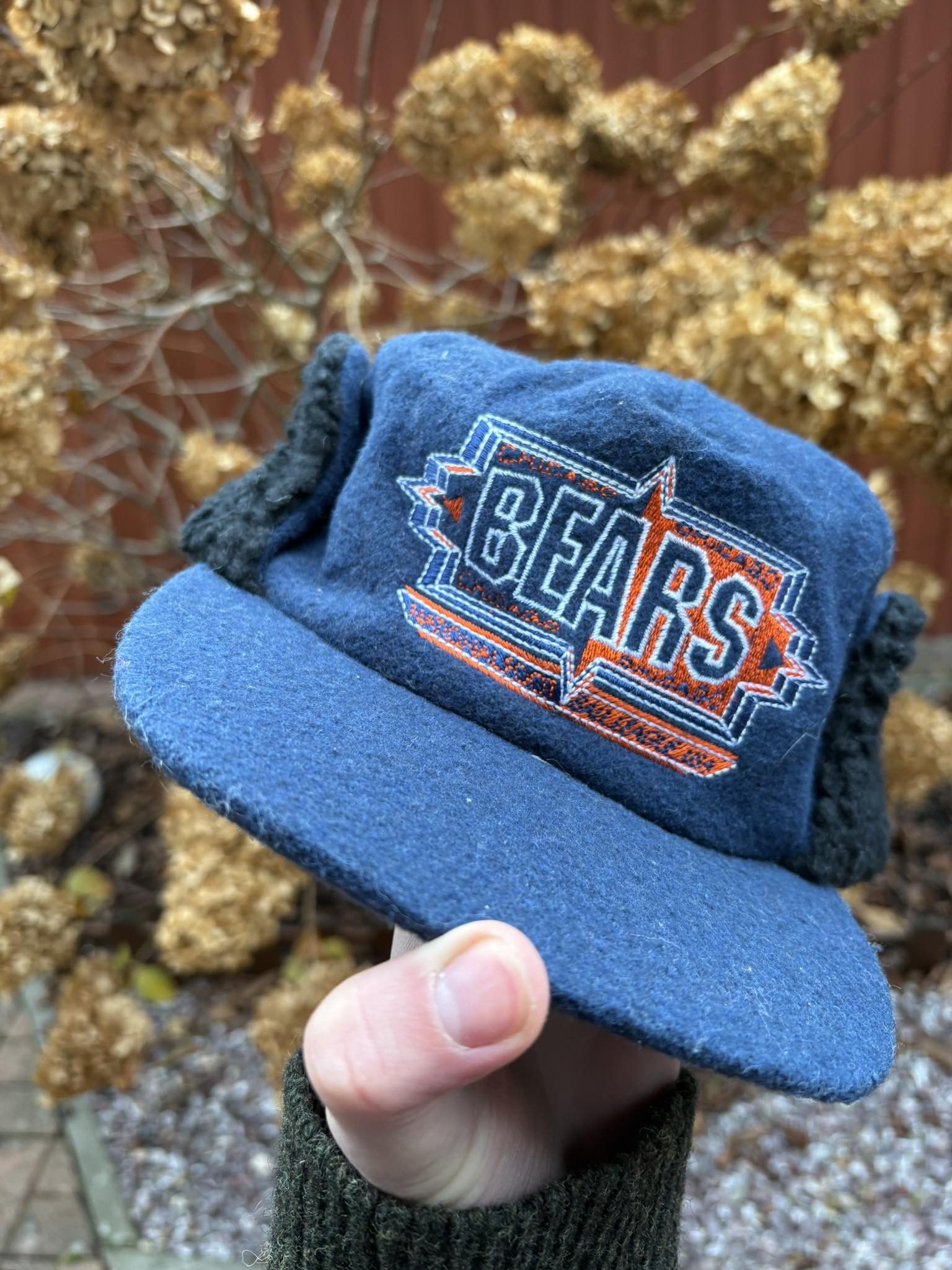 NHL 90s Vintage NHL Chicago Bears Eared Hat Size ONE SIZE - 2 Thumbnail