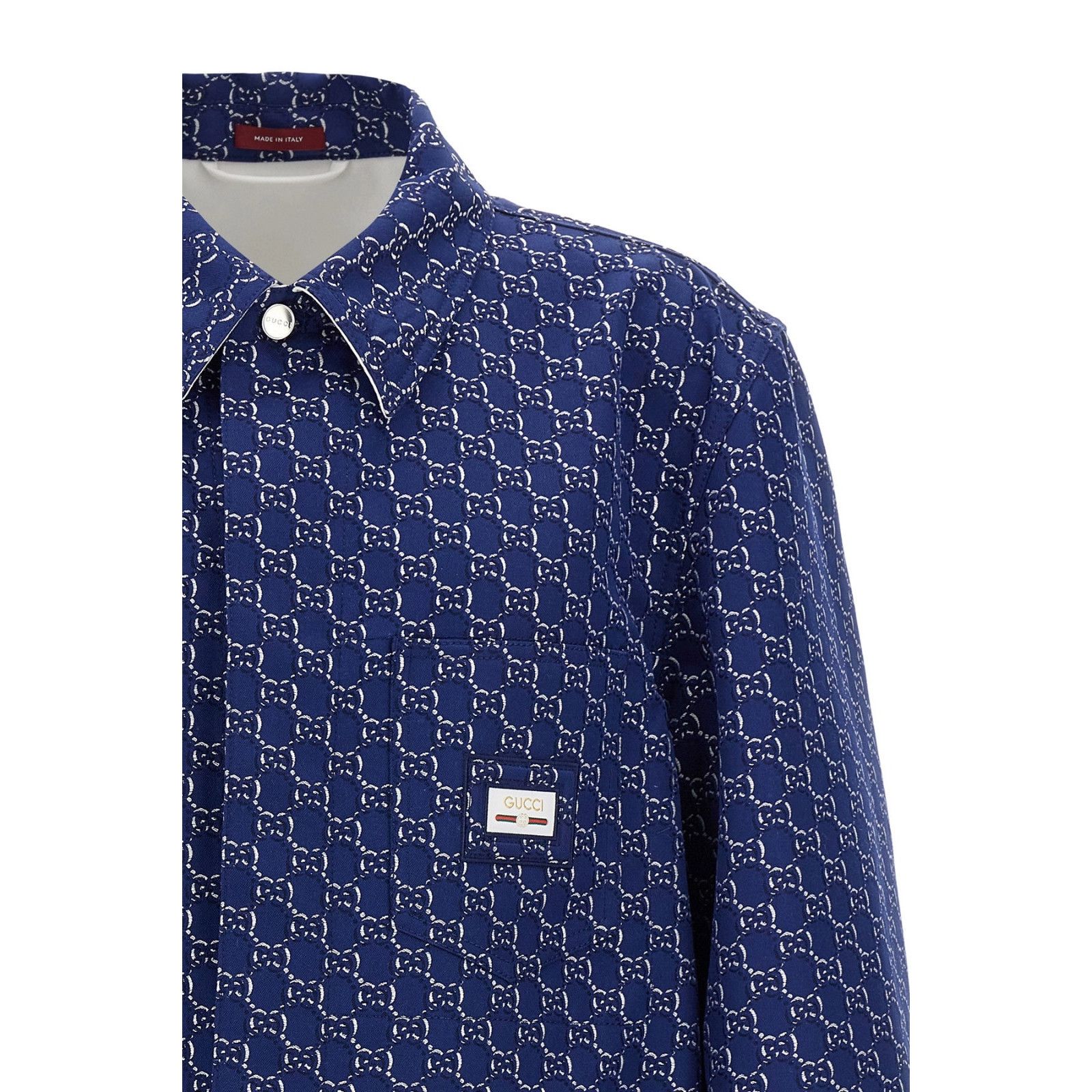 Gucci GUCCI GG Shadow Blue Jacquard Jacket New & Authentic (Men's Size US S / EU 44-46 / 1 - 3 Thumbnail