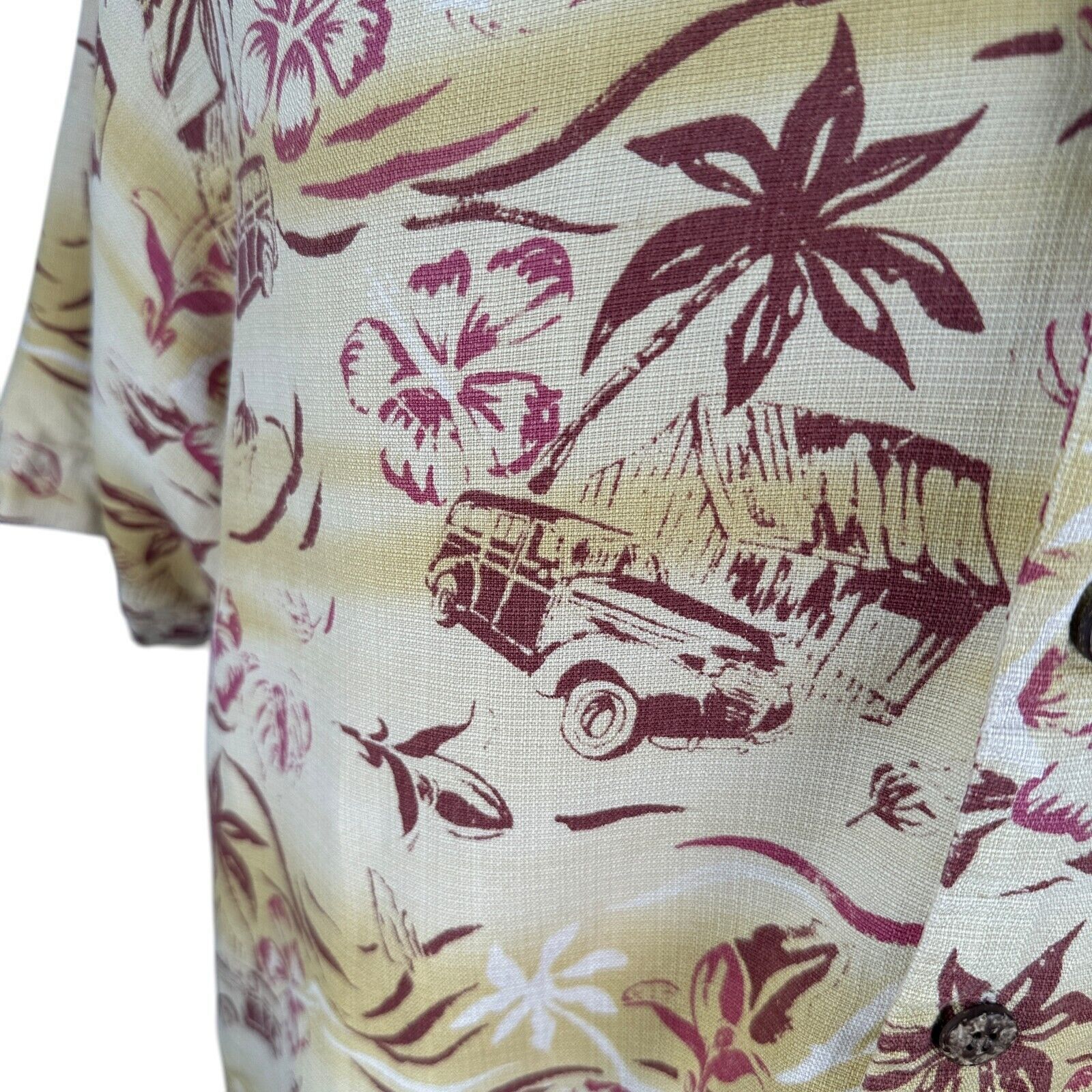 Tommy Bahama Tommy Bahama Hawaiian Shirt Mens Medium Beige Short Sleeve Size US M / EU 48-50 / 2 - 3 Thumbnail