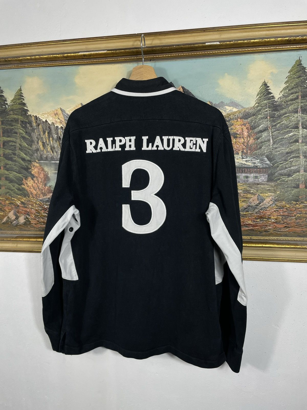 Polo Ralph Lauren Polo Ralph Lauren Black Retro 00s Longsleeve Skate Drip Swag Size US L / EU 52-54 / 3 - 9 Thumbnail