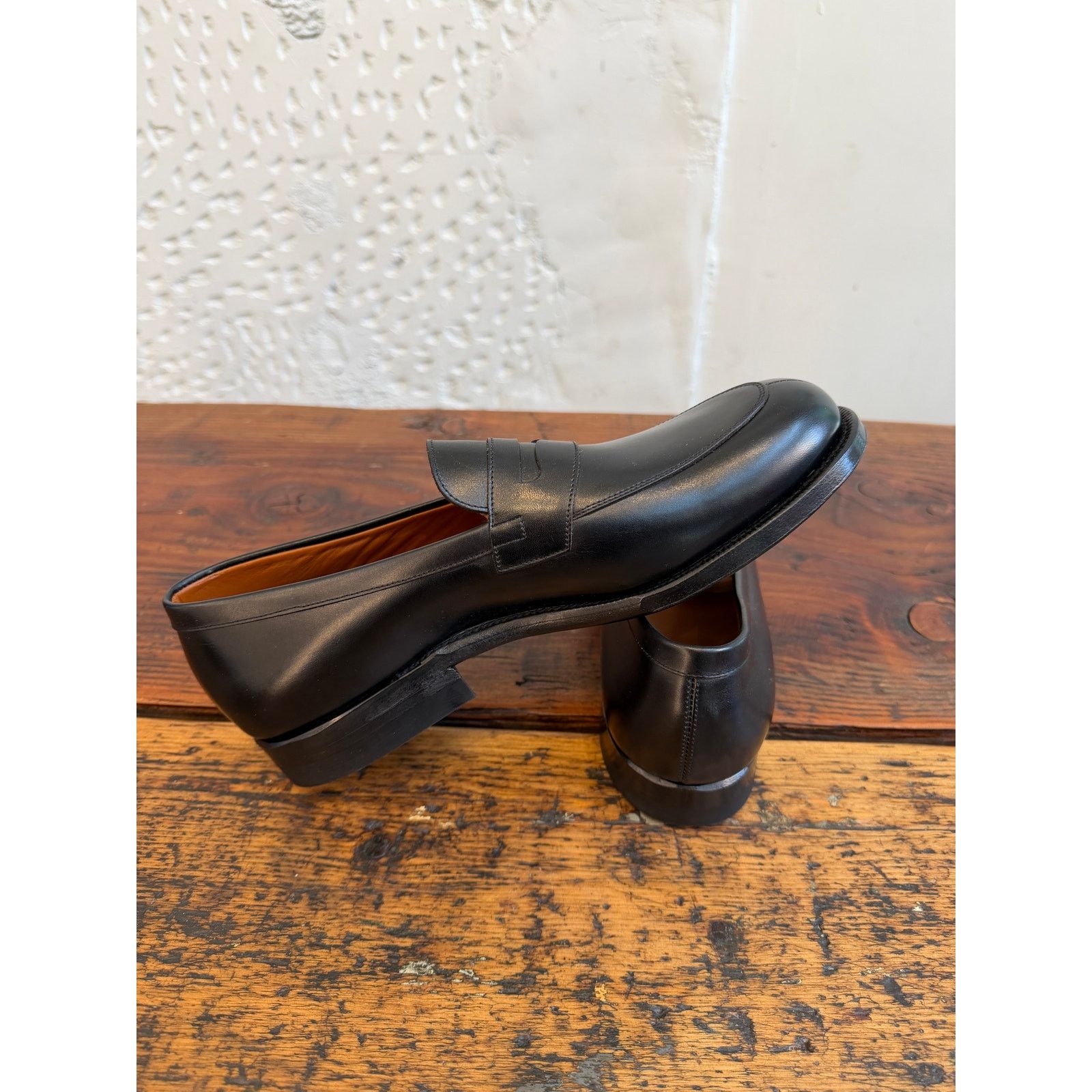 Viberg Viberg 1905 Black Calf Leather Bristol Loafers Size US 9.5 / EU 42-43 - 4 Thumbnail