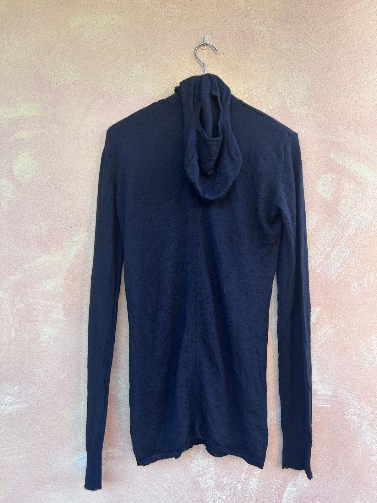 Rick Owens black cashmere knit hoodie VG+black M runway margiela saberi Size US M / EU 48-50 / 2 - 3 Thumbnail
