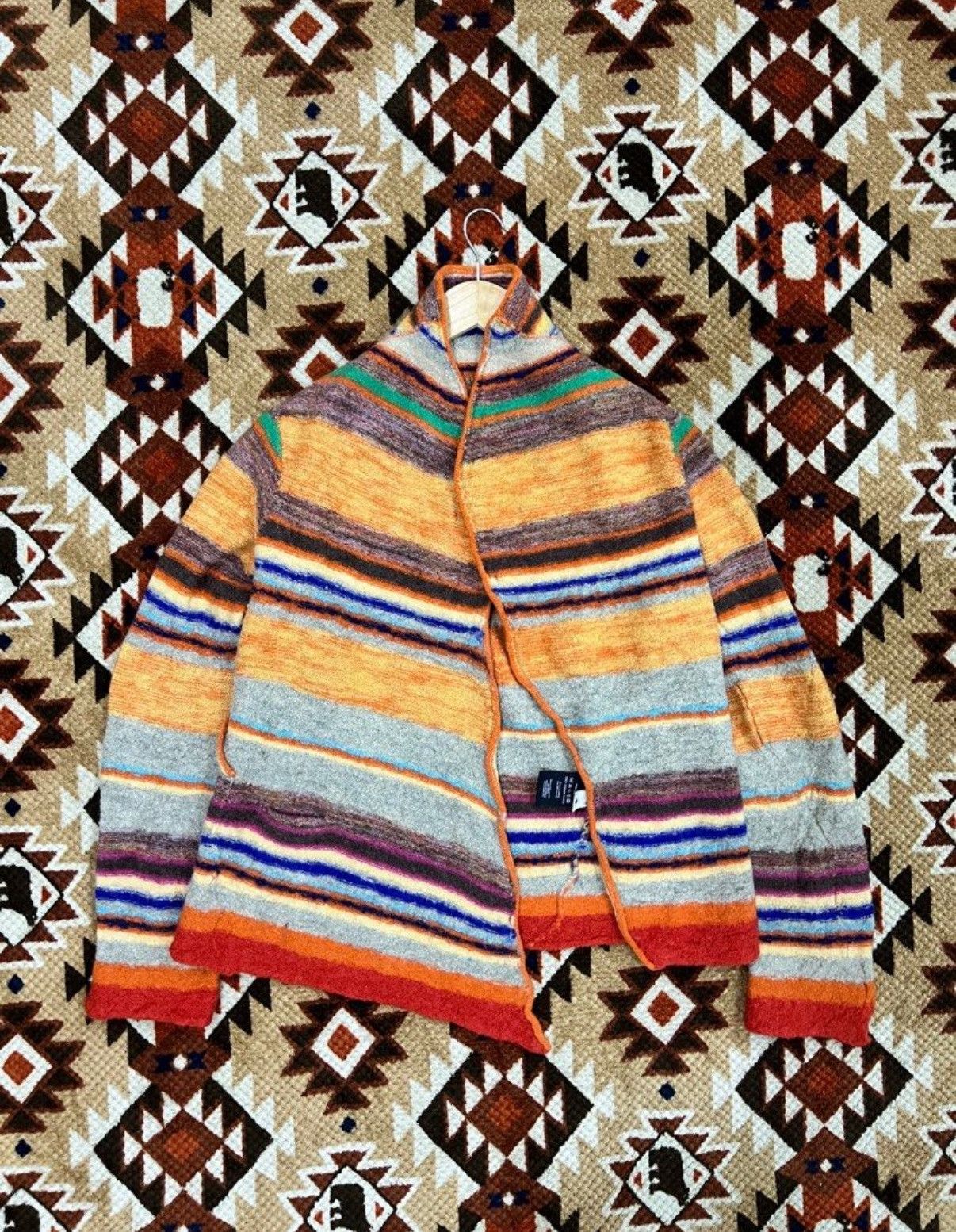 45rpm 45 RPM Navajo Native Cardigan Button Less Kapital Style Rare Size US M / EU 48-50 / 2 - 1 Thumbnail