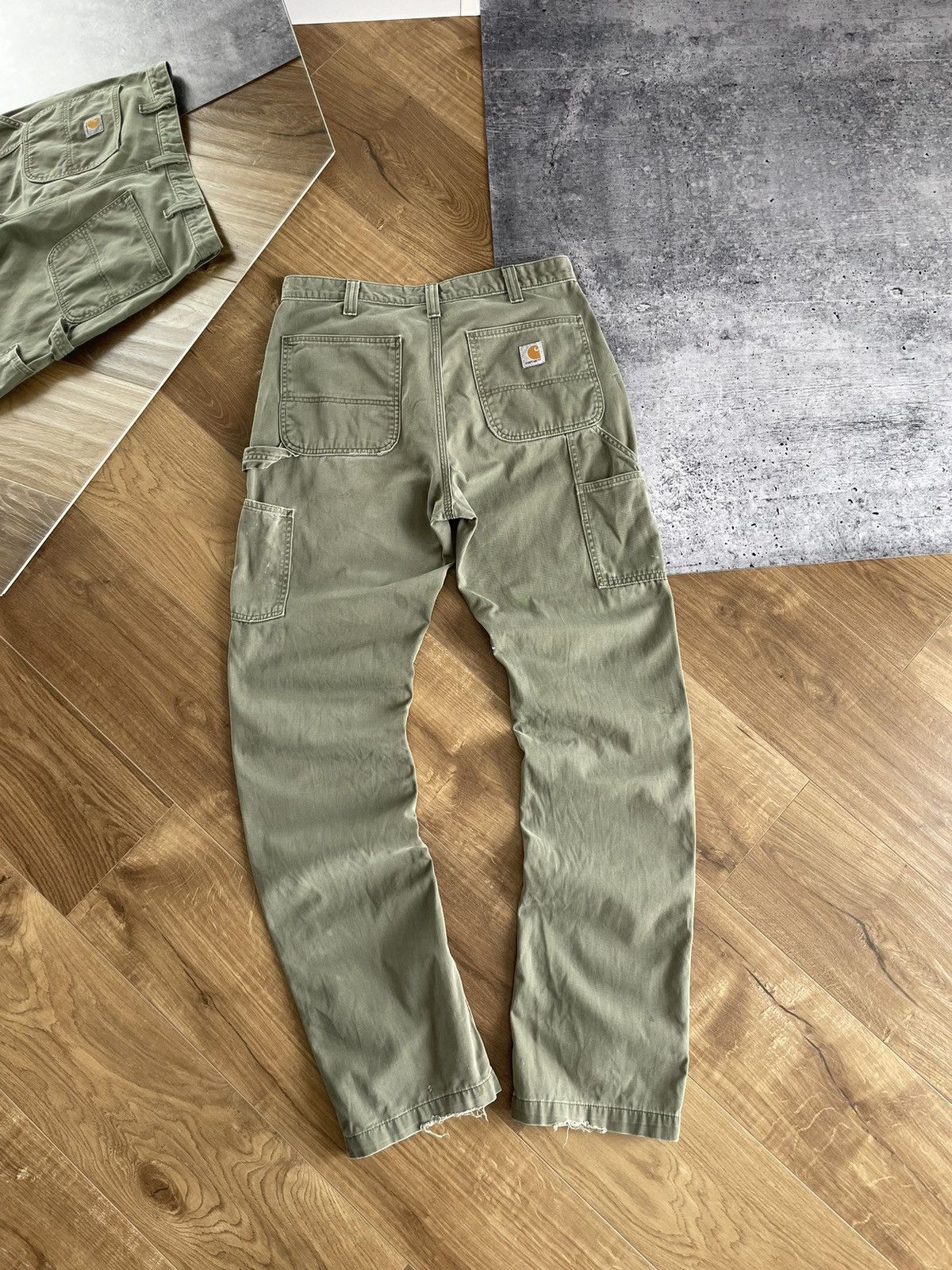 Carhartt × Vintage Vintage Carhartt Y2K Single Knee Carpenter Distressed Pants Size US 33 - 1 Thumbnail
